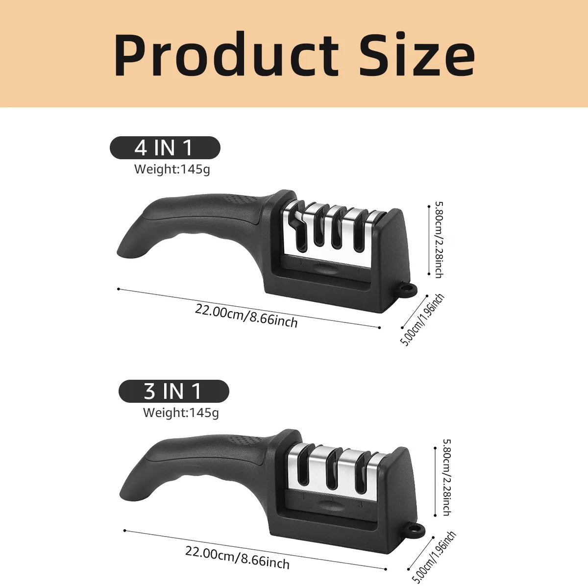 3-Segment Knife Sharpener