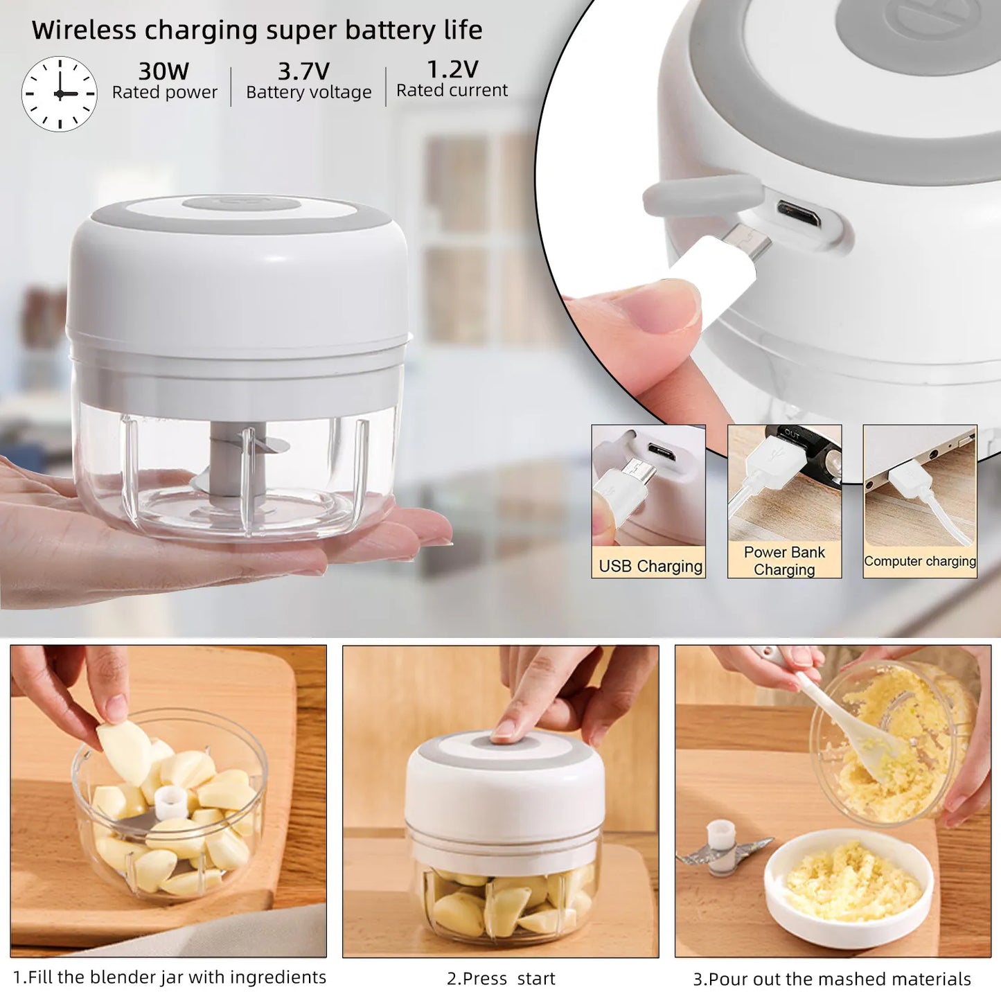 Electric Kitchen Food Chopper/Optional Hand Mixer